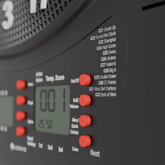 Elektronische Dartscheibe - Inkl. LCD-Bildschirm - USB-C-Anschluss - 18 Darts