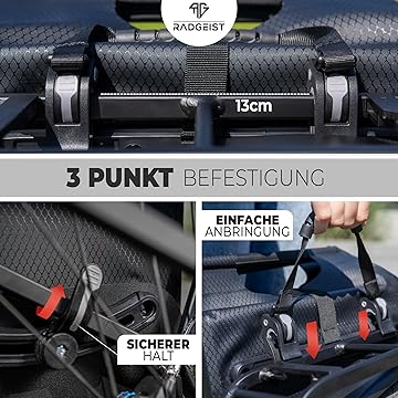 3-in-1-Fahrradtasche für Gepäckträger (25 Liter) - Rucksack-Fahrradtasche mit komfortabler Polsterung - Fahrradtasche mit sicherer Befestigung - 100% wasserdicht inklusive Laptopfach (Grau)