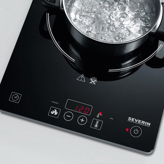 Severin KP 1071 – Induktionskochfeld – 1 Kochzone – Timer – Kindersicherung – 2000 Watt – Standardstecker