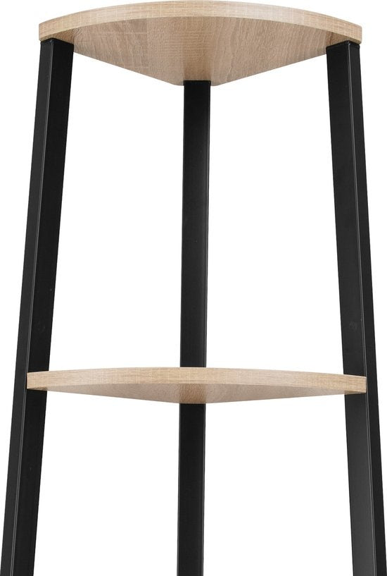 tectake - Eckkleiderschrank Newbridge 34x34x125cm - hellbraun - 404774