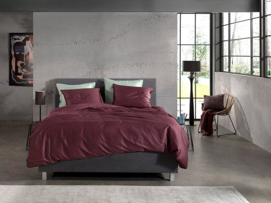 Zohome Bettbezug Satinado - Uni-Bettwäsche - 140x220 - Lila - 100% Baumwolle Satin-Bettbezug