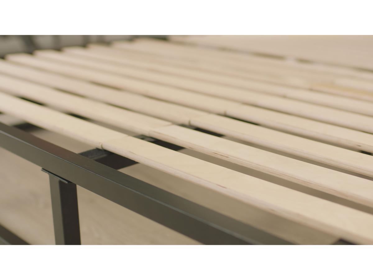 Emma Metallbett mit Lattenrost – 90 x 200 cm – Schwarz