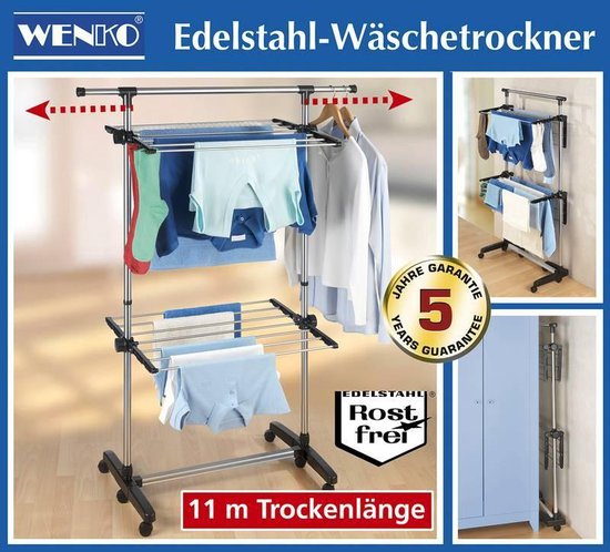 Wäscheständer auf Rädern