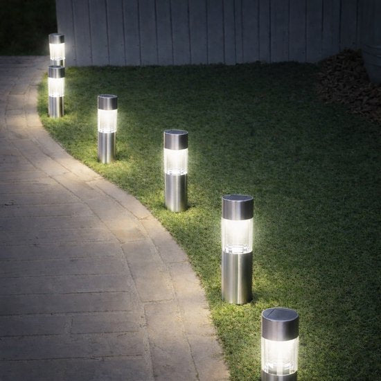 Grundig Gartenbeleuchtung – Solar-Lampen-Set (6er-Set) – Solarlaterne – Steckspott-Gartenbeleuchtung mit Solarenergie, LED