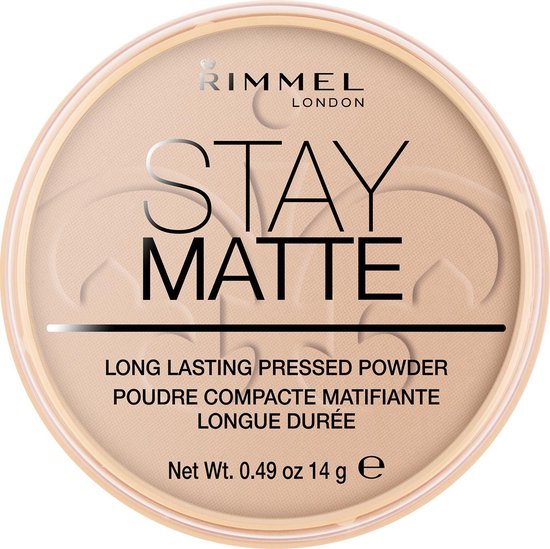 Rimmel London Stay Matte Kompaktpuder – Seidiges Beige – Beige