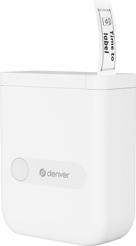 Denver Etikettendrucker – Bluetooth – Verbindung mit Smartphone – 15 x 40 mm – inkl. 4 Etikettenrollen – MBP16