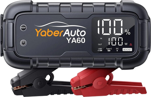 YaberAuto YA60 Starthilfe 8000 A – 26.800 mAh – 65 W Schnellladung, LED