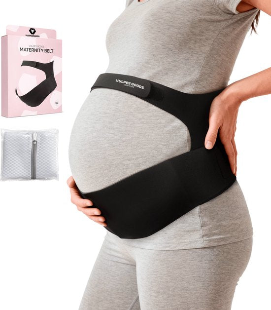 Vulpes Goods® Babycare Bauchband Schwangerschaft - Verstellbar - Für die Schwangerschaft - Unsichtbar & Atmungsaktiv - Größe XL - Beckenband