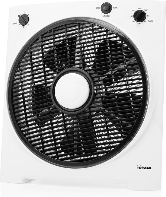 Standventilator 3 Geschwindigkeiten - 120 min Timer - Breite Luftzirkulation - Kompakt & Stylisch - Tristar VE-5858