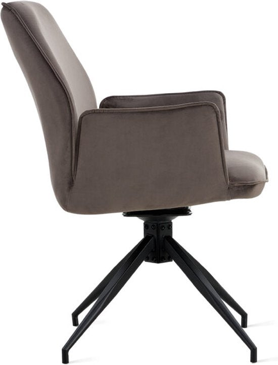 Esstischstuhl Jill Velvet Anthrazit | 2er Set