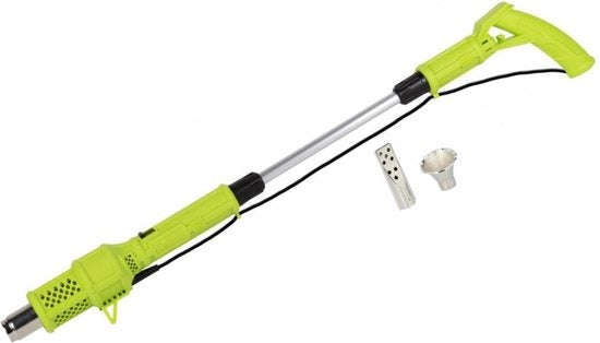 Kinzo Elektrischer Unkrautbrenner - Unkrautentferner 2000W - bis zu 650Â°C - Multifunktional - Umweltfreundlich - Inklusive Aufsätze - Grün/Grau