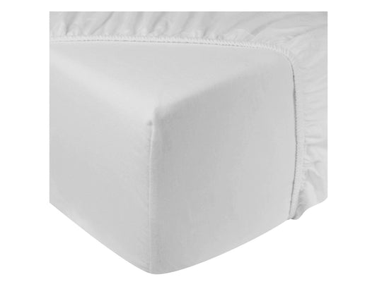DoubleDry Spannbetttuch - Flanell - 90 x 200 cm - Weiß