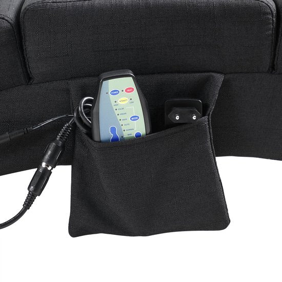 Casaria Relaxsessel – Massage- und Heizfunktion, Stoff, Anthrazit