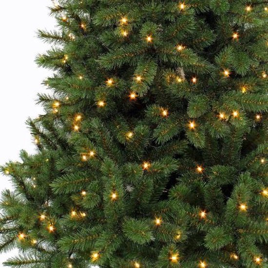 Triumph Tree Bristlecone Künstlicher Weihnachtsbaum mit LED-Lichtern - H185 x Ø119 cm - Dunkelgrün
