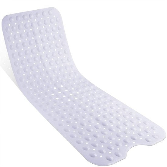 Avalo Badematte / Antirutschmatte Dusche - 100x40CM - Weiß - Mit Saugnäpfen - Duschmatte Antirutsch für Dusche - Badematte