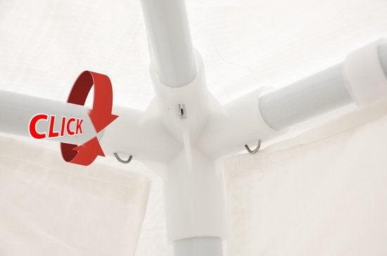 Lifetime Gartenpartyzelt - 6 Seitenwände - mit Fenstern - 3 x 6 m - weiß