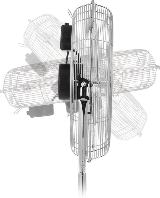 Tristar Stativventilator XL 45 cm – Metallgehäuse – Starker Luftstrom – 3 Geschwindigkeitsstufen – Oszillierend – VE-5975