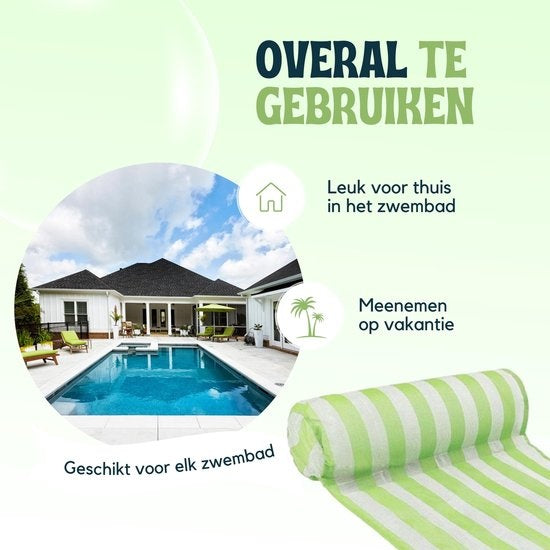 Travelly - Luxuriöse Wasserhängematte - Hängematte - Luftmatratze - Luftmatratze Pool - Wasserspielzeug - Wasserhängematte - Grün