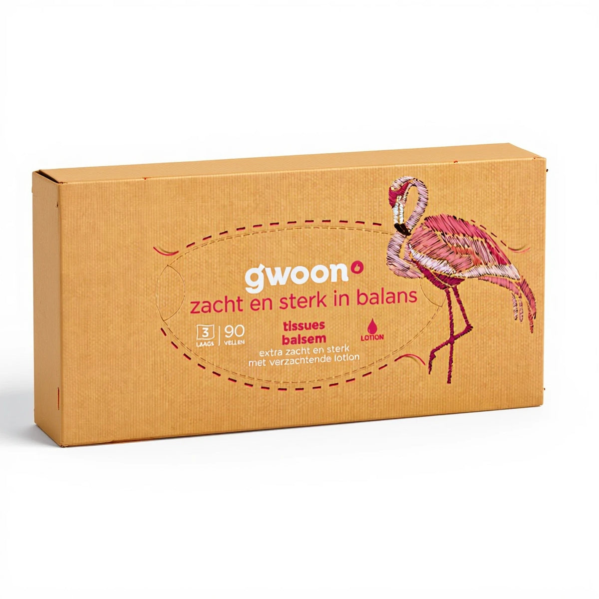 G'woon Lotion-Tücher, 3-lagig – 120 Stück – Frisch