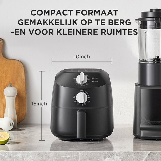 Midea Heißluftfritteuse MF-TN20D2 – 2 l, 1150 W, Frittieren ohne Öl, Heißluftfritteuse, Automatische Abschaltfunktion, Ölfrei, Leicht zu reinigen, BPA-frei, Schwarz