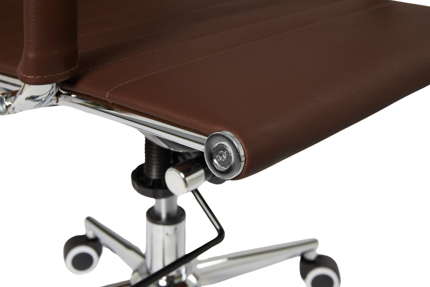 Lifa Living Bürostuhl Oxford - Büffelleder - Metallgestell - 150 kg belastbar - Dunkelbraun