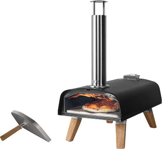 BOSKA Pizza Oven Pro Pellet - Pizzaöfen - Outdoor-Pizzaofen - Für Pizza und Brot - Inklusive Pizzastein