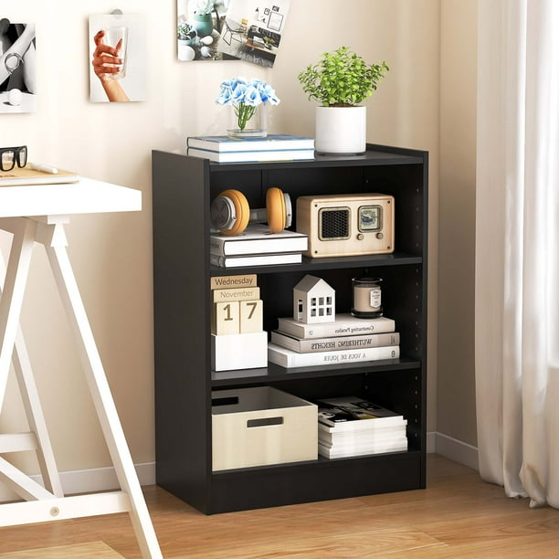 Coast Offenes Bücherregal Schwarz mit Schiebeböden 49,53x30,48x74,93cm