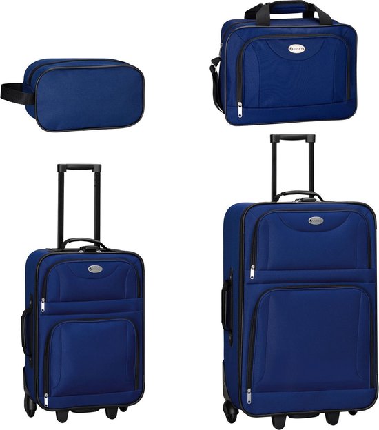 Trolley-Reisekoffer-Set / Kofferset Athen - 5-teilig - Blau