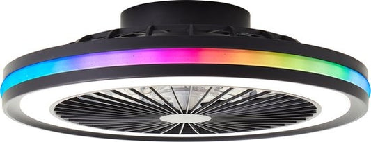 Brilliant - Palmero Deckenventilator - LED 40W - 3000K-6500K - Dimmbar - Schwarz