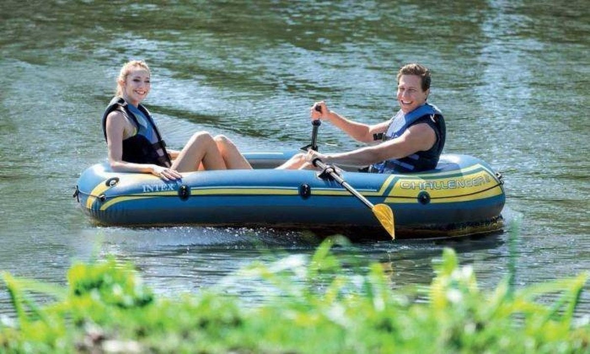Intex Challenger 2 aufblasbares Boot - 2 Personen - blau/gelb