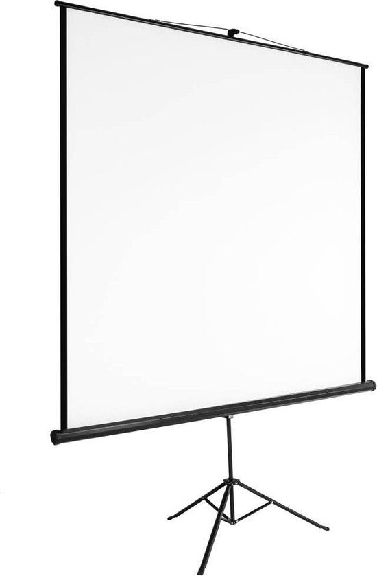 tectake - Projektionswand mit Ständer 178 x 178 cm 402514