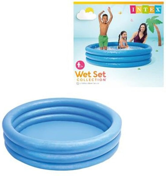 Intex Aufblasbarer Pool Crystal - 3 Ringe - Aufblasbarer Pool - 147 cm
