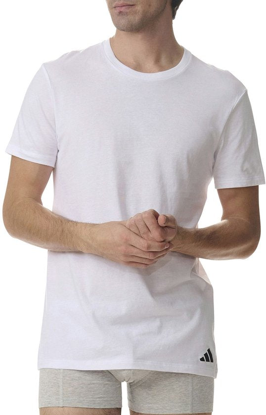 Adidas Sportswear – Active Core Cotton – Rundhals-Shirts – Herren-Unterhemd – Weiß – Größe M