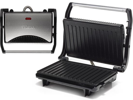 Tristar Kontaktgrill – GR-2846 – 700 W – Sandwichtoaster – 22,5 x 14 cm Grillfläche – Aluminium