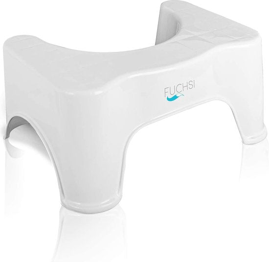 FUCHSI Toilettenhocker – 17 cm – Zur Unterstützung bei Verstopfung – Weiß