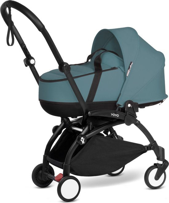 Babyzen YOYO Reisebett, Aqua – Das Reisebett verfügt über eine dicke Doppelmatratze, eine belüftete Liegefläche und ein Sonnendach – Erfordert einen YOYO2-Rahmen (separat erhältlich)