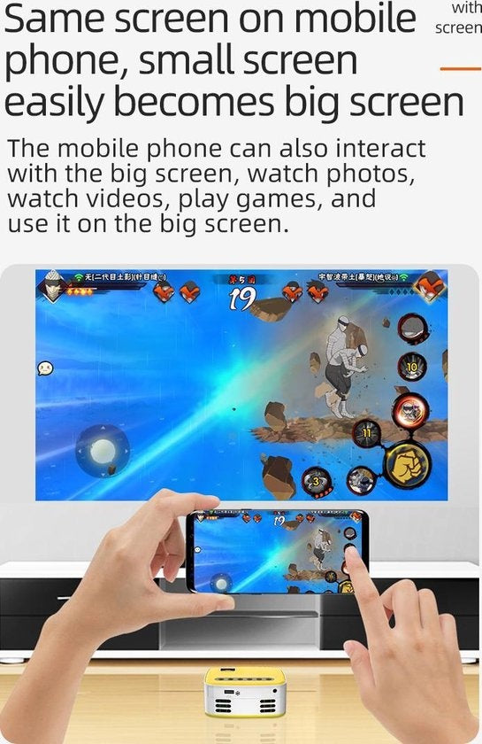 Fuegobird Smart Mini Beamer-Support Mobiltelefon drahtlose gleichen Bildschirm