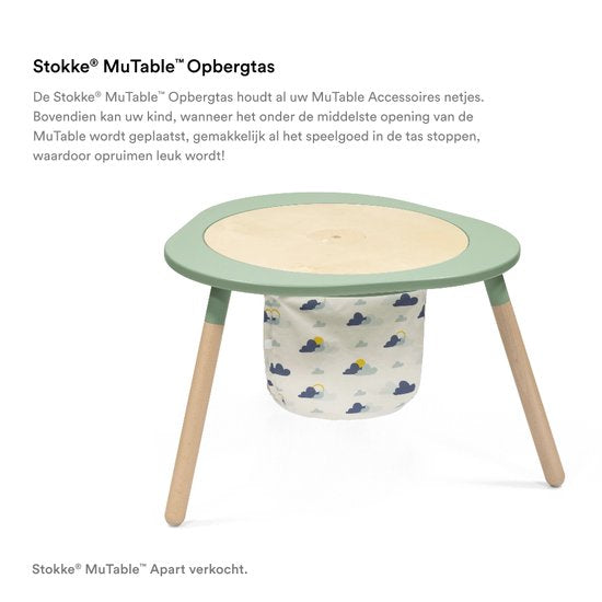 Stokke® MUtable™ V2 Aufbewahrungstasche aus Baumwolle – Clouds