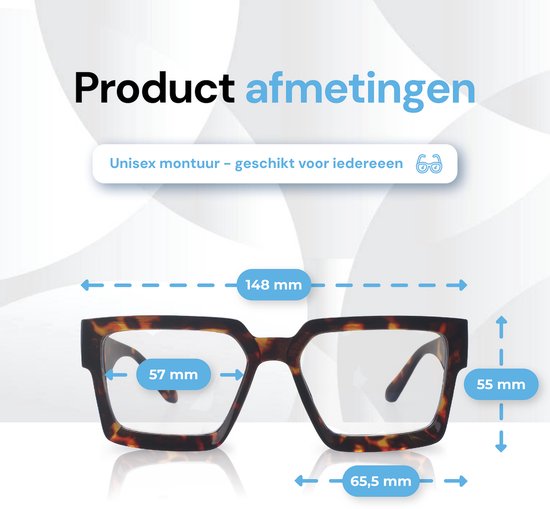 LC Eyewear Computerbrille - Blaulichtbrille ohne Stärke - Blaulichtbrille - Displaybrille - Unisex - Leopard