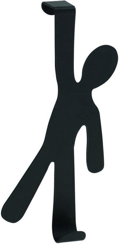 Wenko Türhaken für Aufsatztüren, Männchen – Schwarz