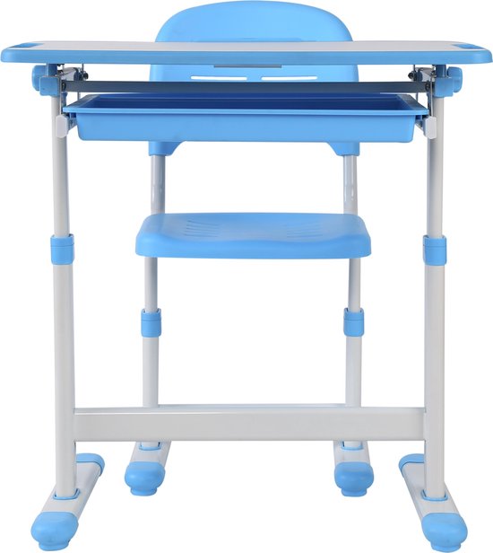 Kinder-Schreibtisch mit ergonomischem, höhenverstellbarem Schreibtischstuhl – Zeichentisch – Schultisch