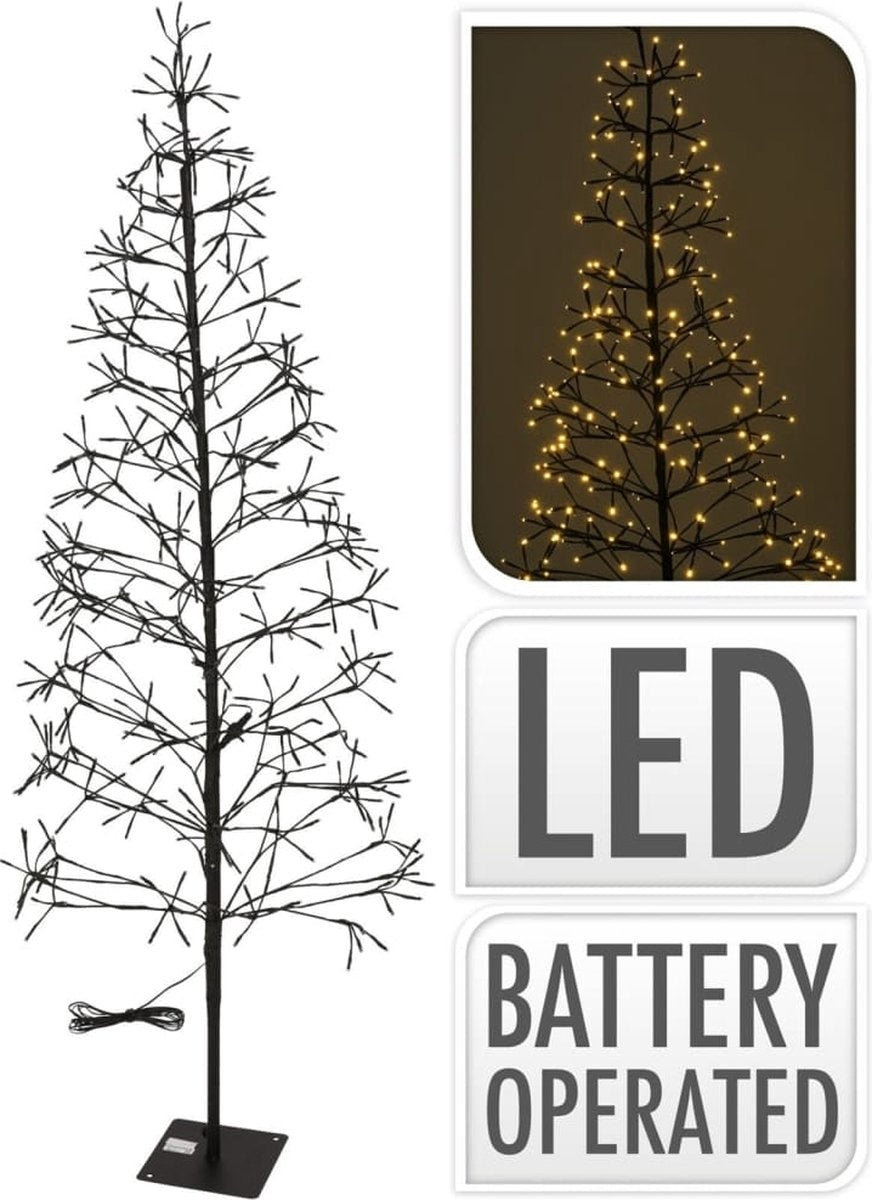 Nampook Weihnachtsbaum mit 400 LED - 180cm - Für drinnen UND draußen - Warmweiß