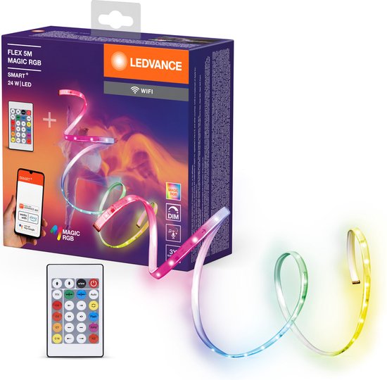 Ledvance Smart+ Wifi Flex Magic RGB – Flexibler RGB-LED-Streifen – 5 Meter – 4er-Set