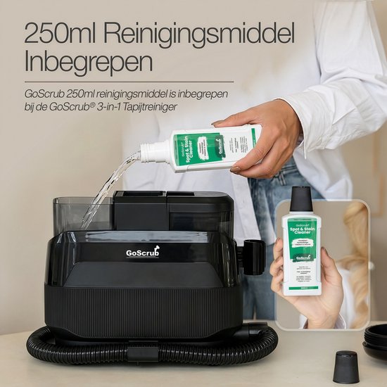 GoScrub® 3-in-1-Teppichreiniger PRO mit Bodenwischer – Dampfreiniger und Fleckenentferner für Sofas und Teppiche – 100 °C Dampf – Sofa-Reiniger – Möbelreiniger – Sitzmöbel-Reiniger