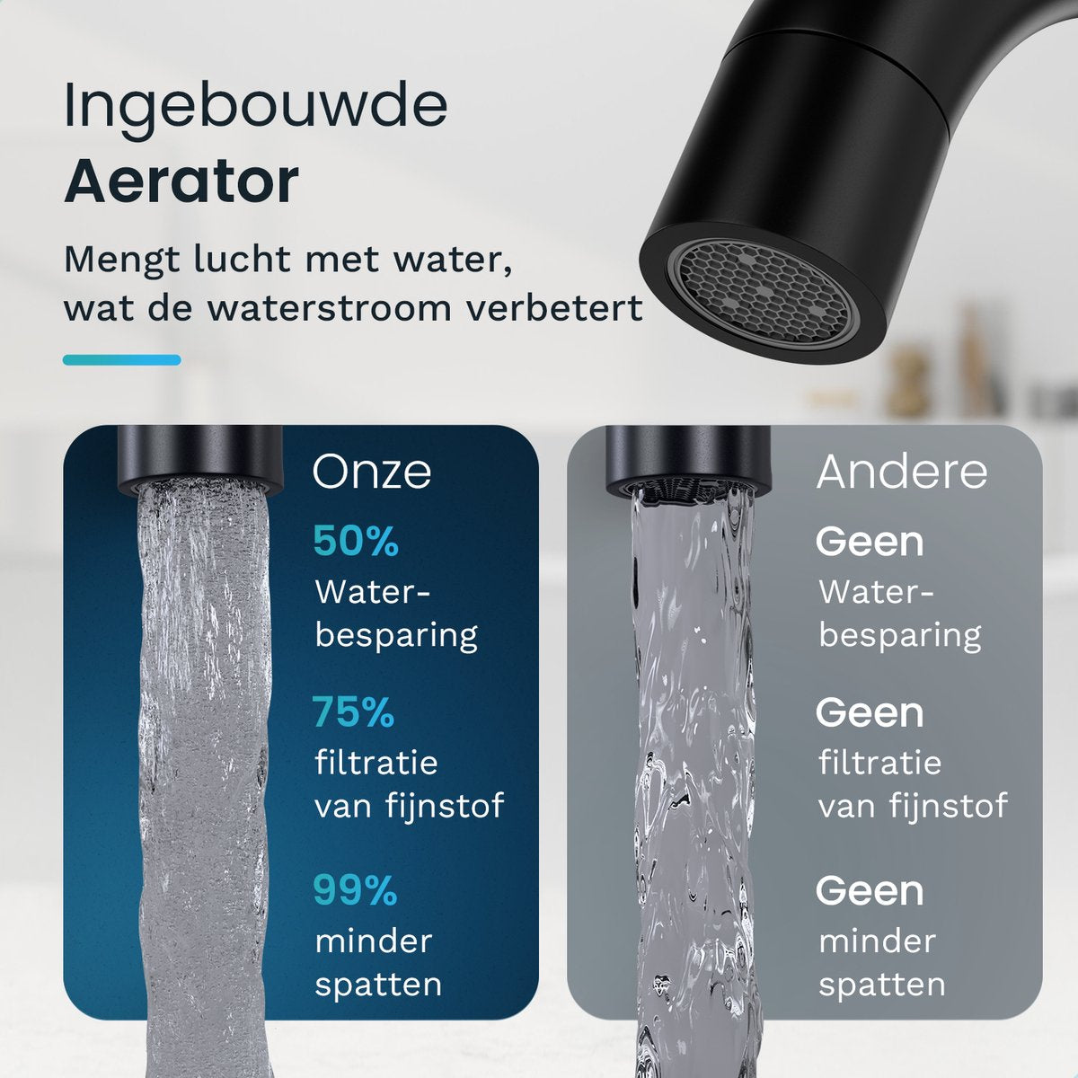 Mirlux Waschtischarmatur Schwarz 24,5 × 17 × 5 cm - Mischbatterie Bad für Kalt- und Warmwasser