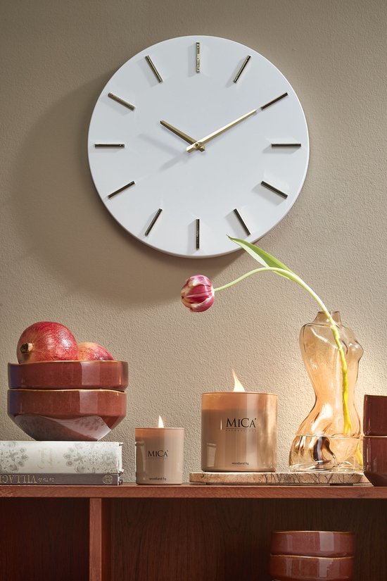 Mica Decorations Brixen Wanduhr - Ø36 cm - Weiß
