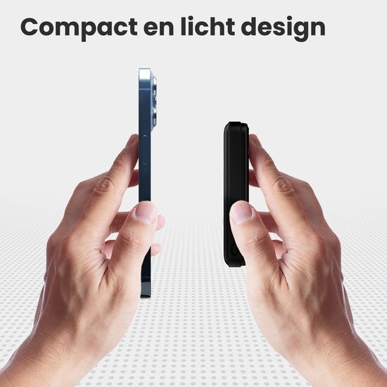 Auronic Powerbank - 10.000 mAh - 22,5W - iPhone 12/13/14/15 Schnellladegerät - Magnetisches und drahtloses Laden - Schwarz