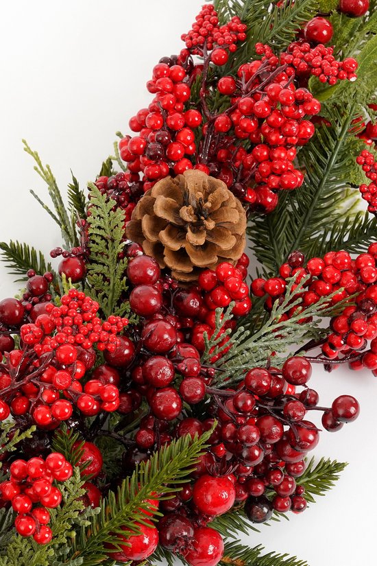 Mica Decorations Randell Weihnachtgirlande in Tropfenform – L 110 x B 18 x H 10 cm – Rot