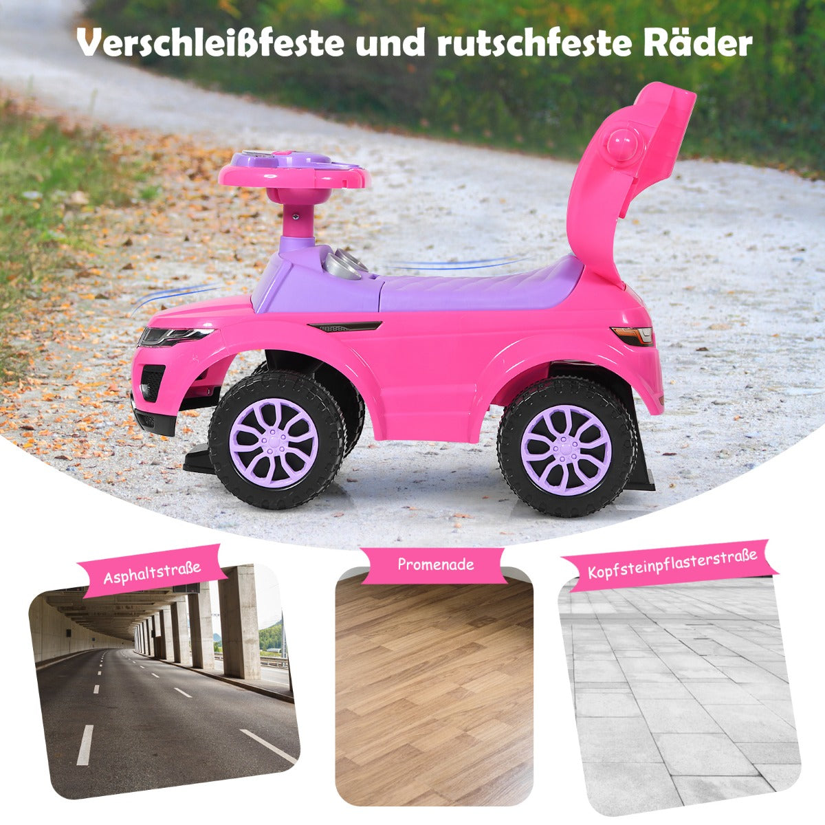coast 3-in-1 Runabout - 89×43×84 cm - Rosa - Duwauto - Runabout