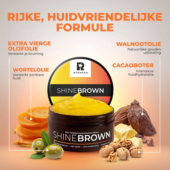 BYROKKO – Shine Brown Original – 200 ml – Solararium – Bräunungscreme